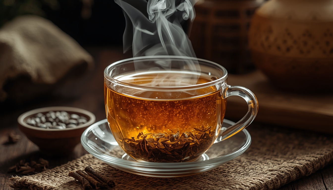 Purgefauna steaming cup of herbal tea